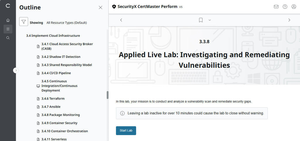 CompTIA CertMaster Perform – SecurityX CASP+ CAS-005 Individual License
